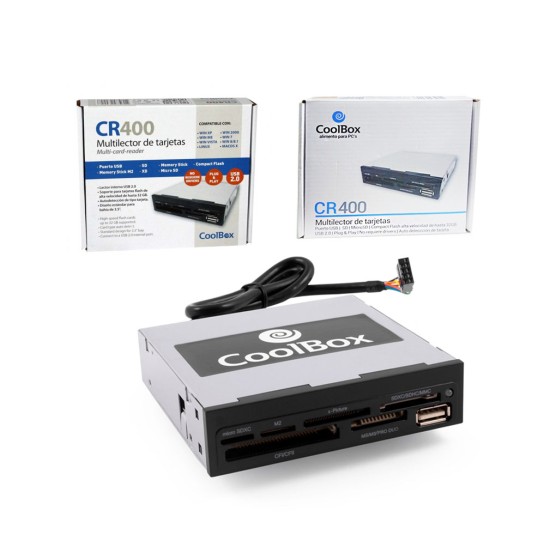 COOLBOX CARD READER CR400 (CRCOOCR4002L) 3.5" BAY  